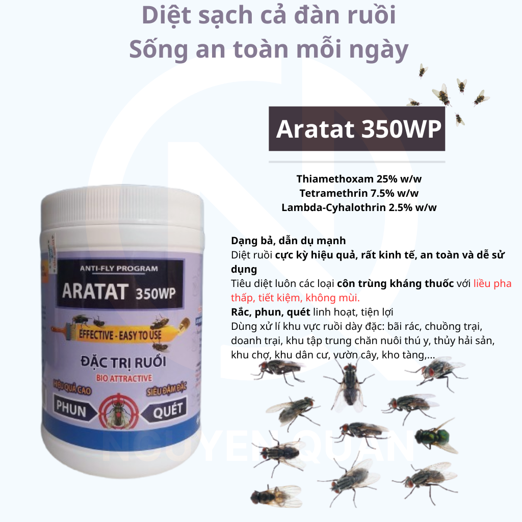 Aratat 350WP – Thuốc diệt ruồi hiệu quả, an toàn, bảo vệ lâu dài