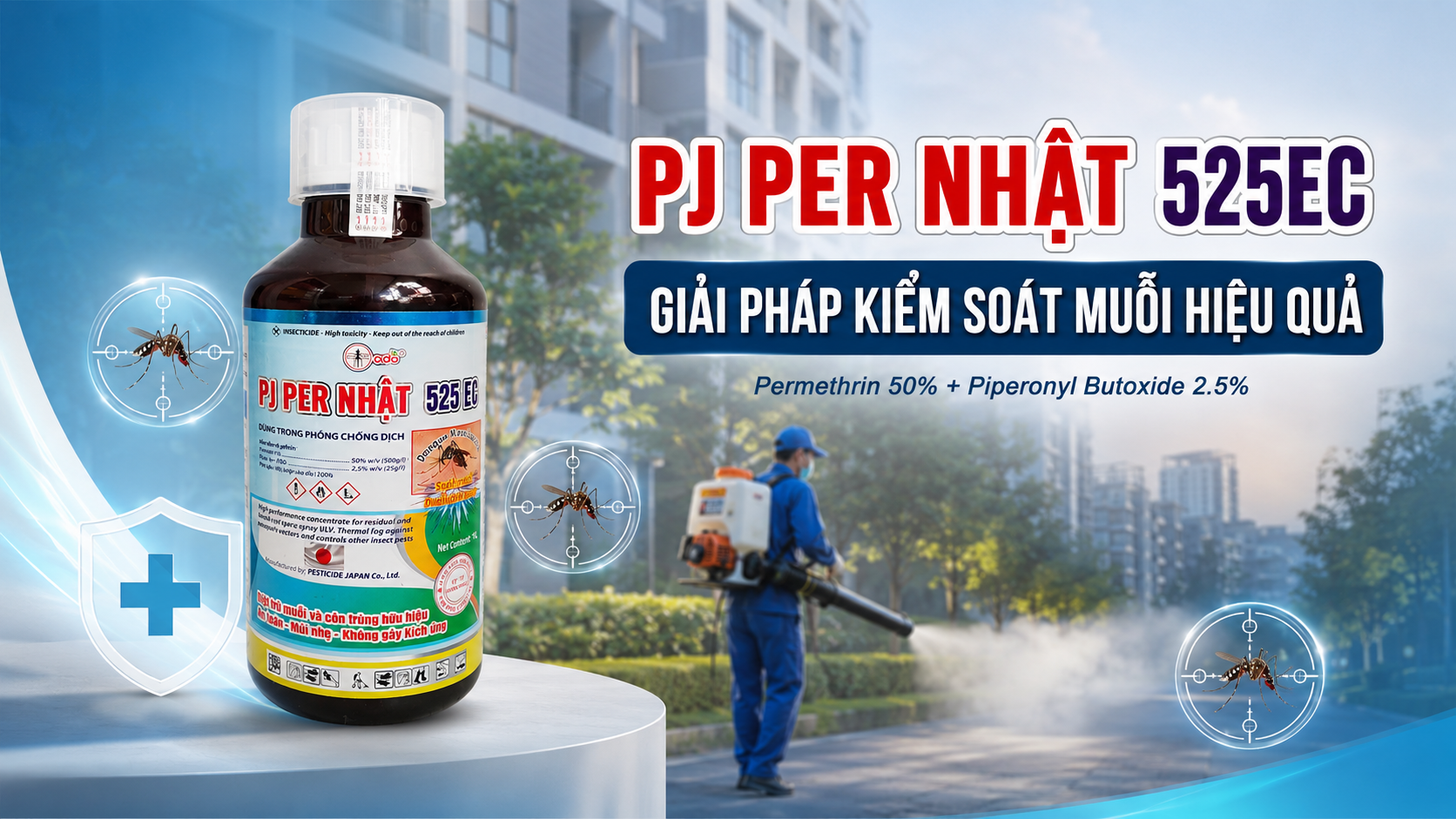 Chế phẩm diệt muỗi PJ PER NHẬT 525EC